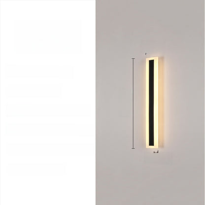 Acrylic Shell LED Strip Wall Light – Modern Waterproof Linear Wall Sconce for Outdoor Courtyards & Gardens