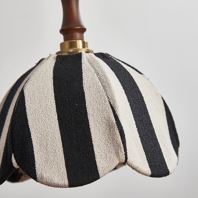 French Cream Pendant Light – Elegant Fabric Hanging Lamp for Bedroom & Dining Room