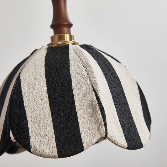 French Cream Pendant Light – Elegant Fabric Hanging Lamp for Bedroom & Dining Room