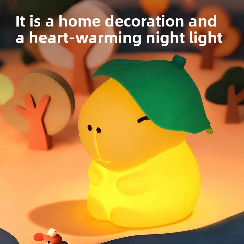 Capybara Silicone Night Light – Cute Animal LED Lamp for Kids Bedroom