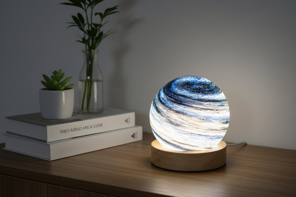 Planetary Galaxy Night Light – LED Space Projector Lamp for Bedroom