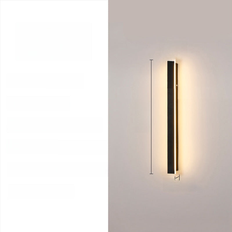 Acrylic Shell LED Strip Wall Light – Modern Waterproof Linear Wall Sconce for Outdoor Courtyards & Gardens