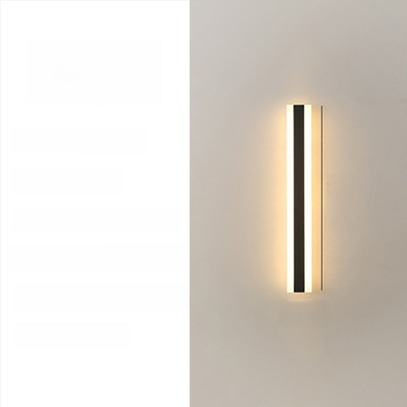 Acrylic Shell LED Strip Wall Light – Modern Waterproof Linear Wall Sconce for Outdoor Courtyards & Gardens