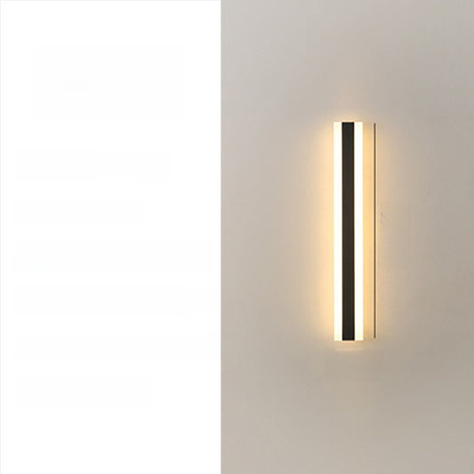Acrylic Shell LED Strip Wall Light – Modern Waterproof Linear Wall Sconce for Outdoor Courtyards & Gardens