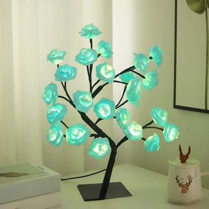 Artificial Rose Tree Night Light – LED Floral Decorative Lamp for Bedroom