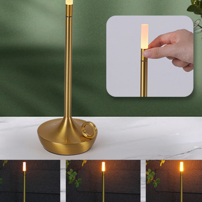 LED Candle Ambient Table Lamp – Flameless Flickering Bedside Lamp for Living Room