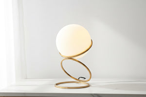 Globe Metal Spiral Table Lamp – Modern Decorative Bedside Lamp for Living Room