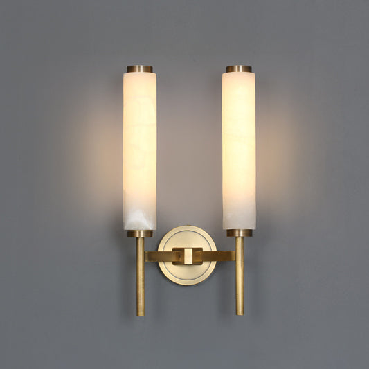 Vintage Nordic Natural Alabaster Wall Lamp – Stone Wall Sconce for Living Room
