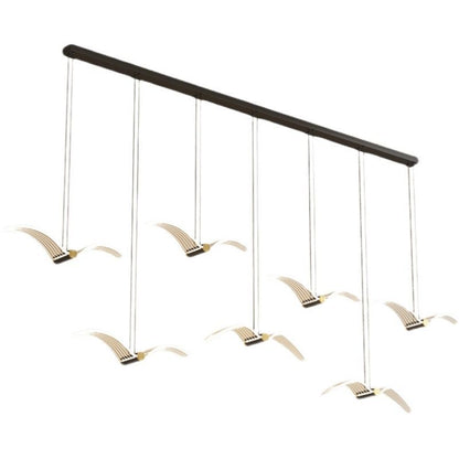 Modern Nordic Seagull Design Acrylic LED Pendant Light – Minimalist Hanging Ceiling Light for Dining Room & Kitchen