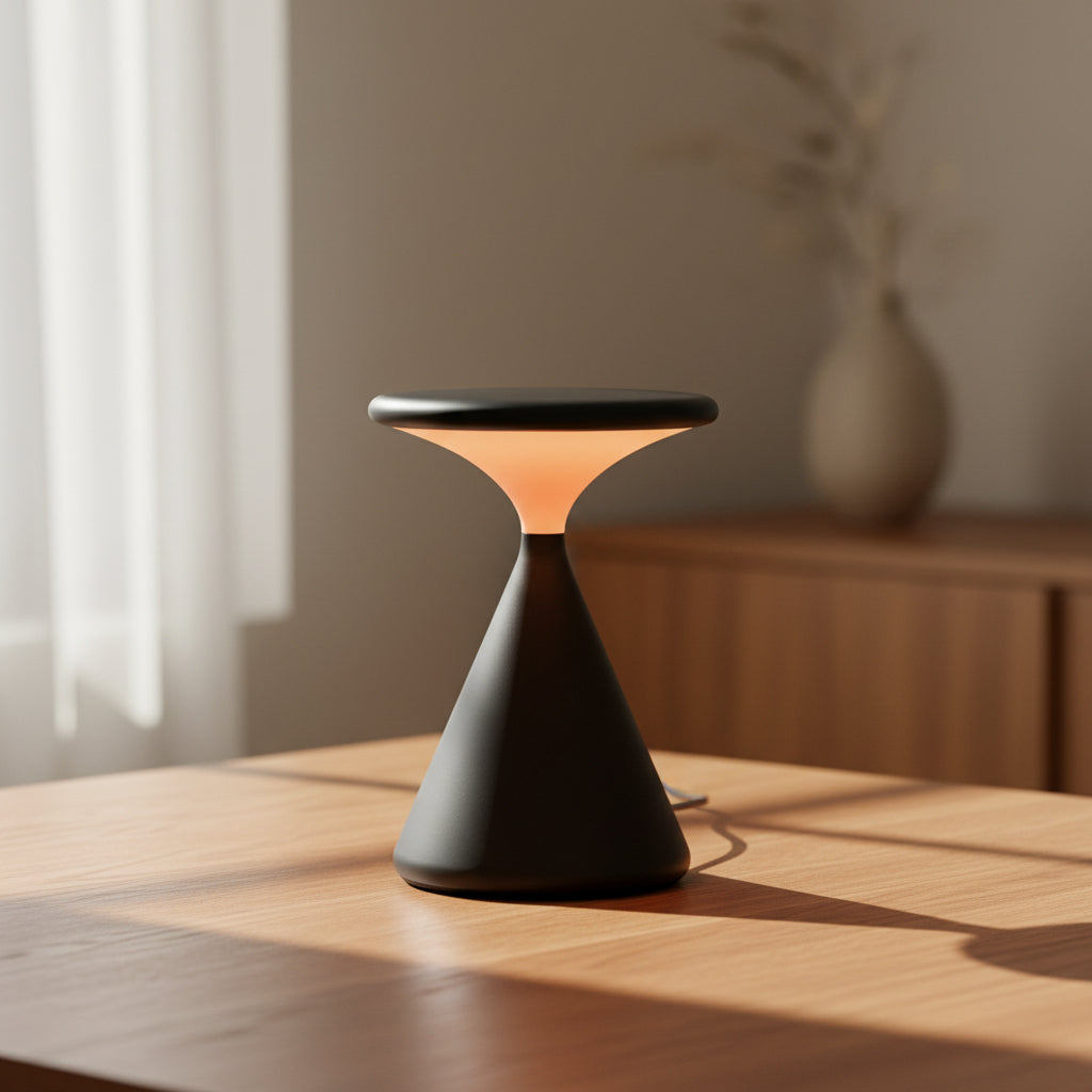 Hourglass Table Lamp – Sensory Dimmable Aura LED Bedside Light for Bedroom