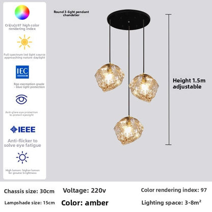 Nordic Lava Abstract Chandelier – Modern Sculptural Ceiling Light for Living Room