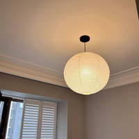 Akari Washi Paper Pendant Light – Japanese Lantern Hanging Lamp for Dining Room