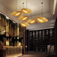 Handcrafted Woven Bamboo Pendant Lamp – Natural Eco Hanging Light for Dining Room