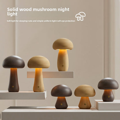 Oslo Mushroom Table Lamp – Retro Scandinavian LED Bedside Lamp for Bedroom