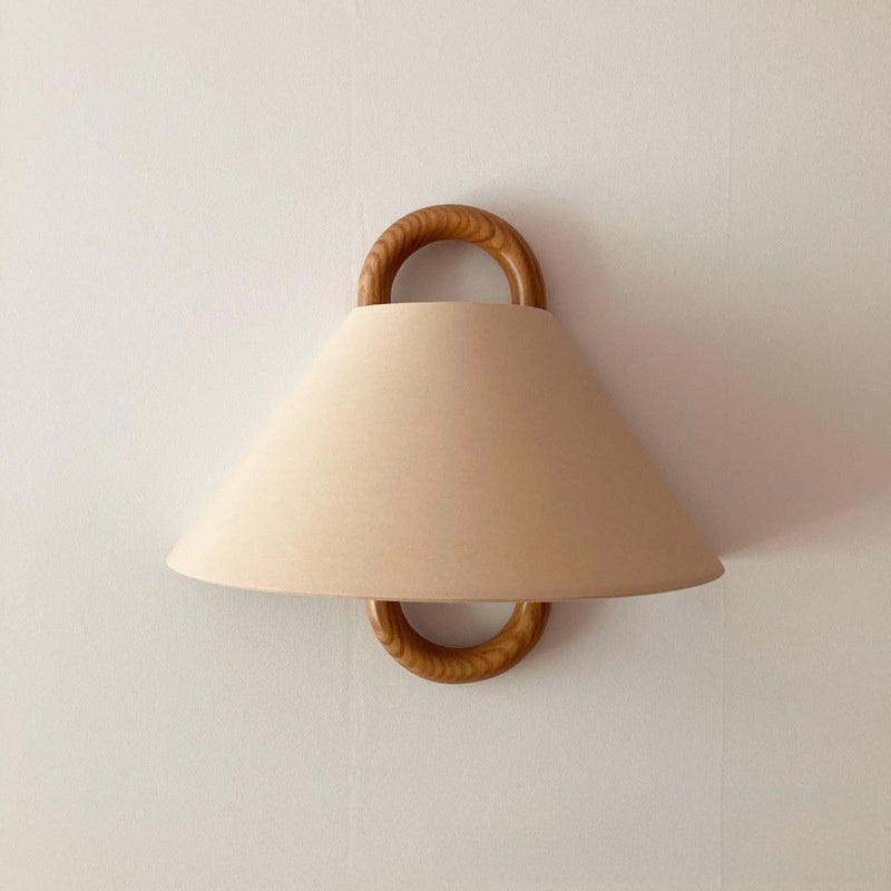 Retro Solid Wood Wall Lamp – Rustic Wooden Wall Sconce for Living Room