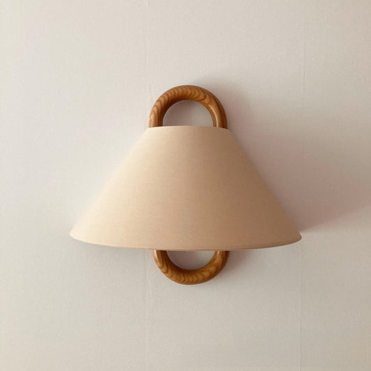 Retro Solid Wood Wall Lamp – Rustic Wooden Wall Sconce for Living Room