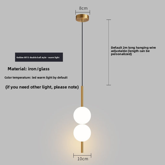Minimalist Globe Pendant Light – Frosted Glass Ball Hanging Lamp for Living Room