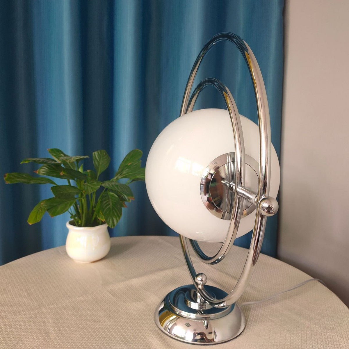Rotating Moon Table Lamp – Vintage Celestial Decorative Lamp for Bedroom & Office