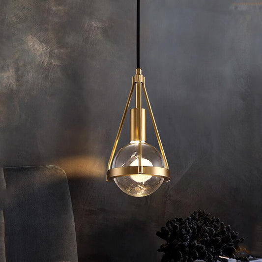Nordic Crystal Pendant Light – Scandinavian Hanging Lamp for Dining Room
