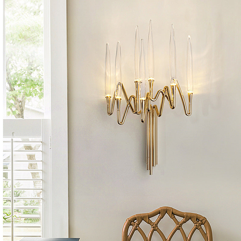 Crystal Candle Wall Sconce – Modern Decorative Wall Light for Living Room