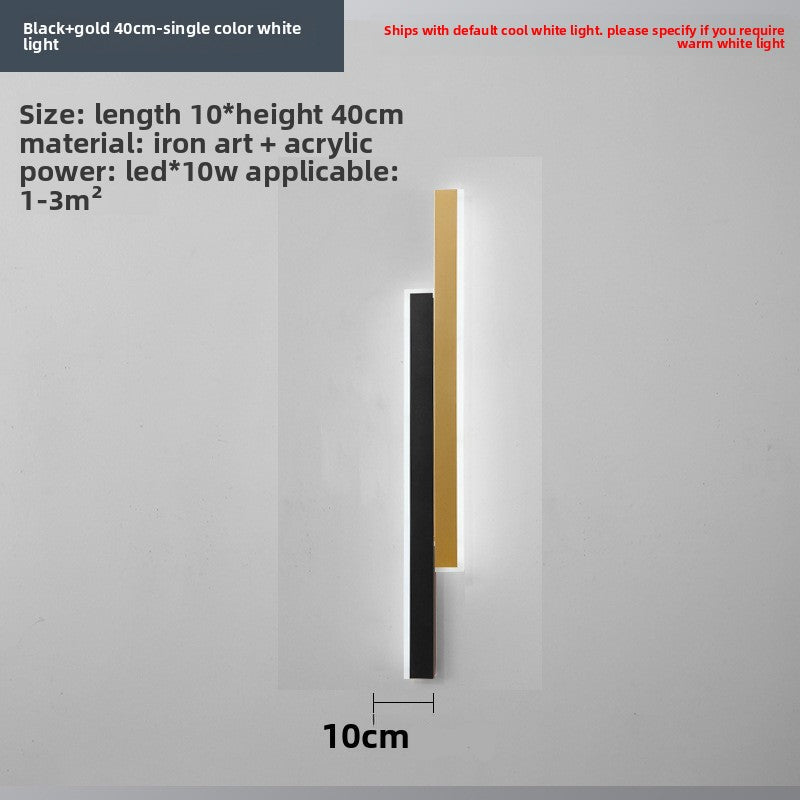 Slim Strip LED Wall Light – Minimalist Indoor Wall Sconce for Bedroom & Living Room