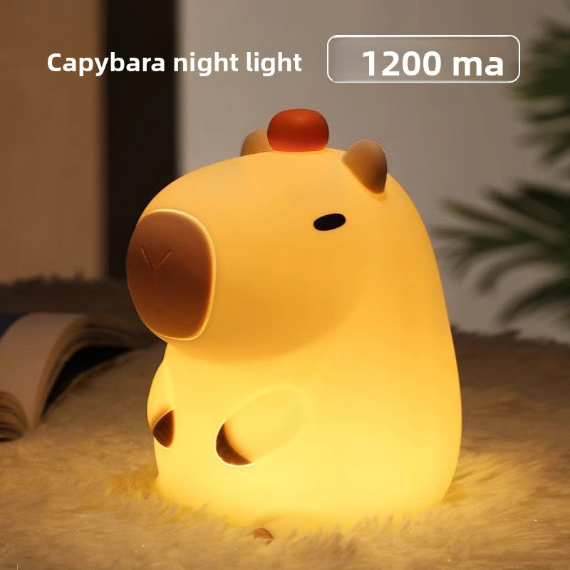 Capybara Silicone Night Light – Cute Animal LED Lamp for Kids Bedroom