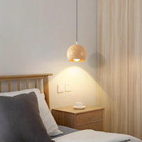Minimalist Wood Grain Pendant Light