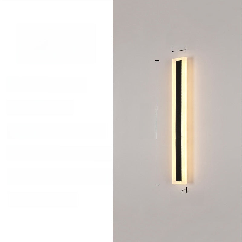 Acrylic Shell LED Strip Wall Light – Modern Waterproof Linear Wall Sconce for Outdoor Courtyards & Gardens