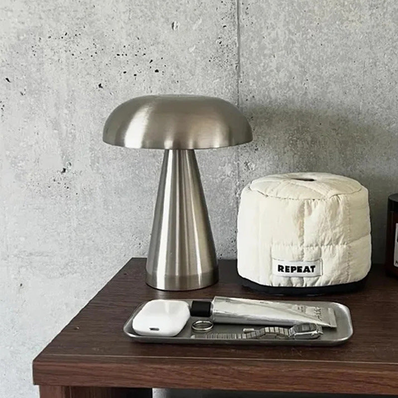 Mushroom Touch Table Lamp – Danish Minimalist LED Bedside Lamp with Dimmer