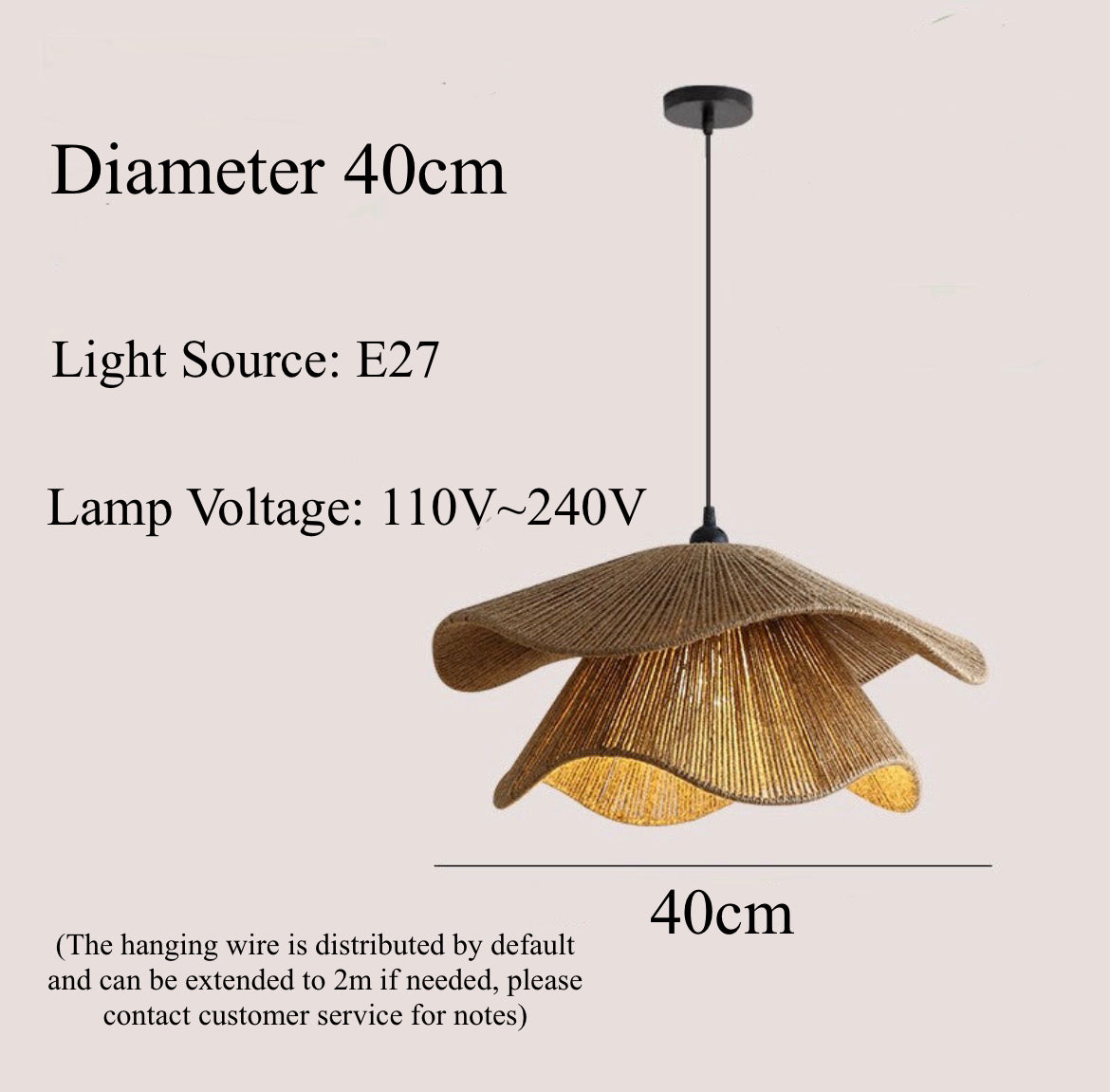 Handwoven Hemp Rope Pendant Light – Rustic Natural Fiber Hanging Lamp