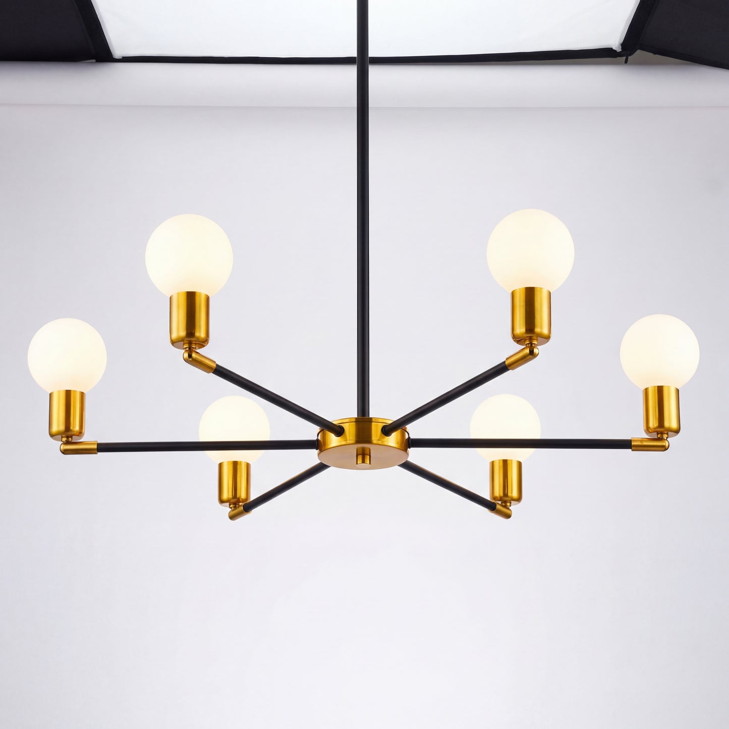 Sputnik Chandelier Mid-Century Modern – Starburst Ceiling Light for Living Room