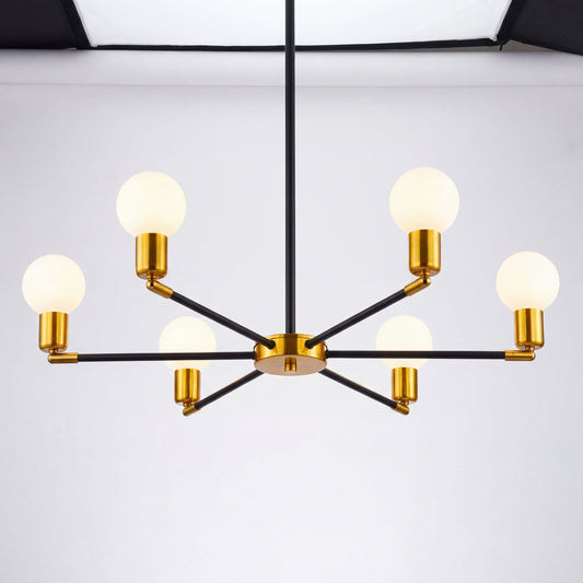 Sputnik Chandelier Mid-Century Modern – Starburst Ceiling Light for Living Room