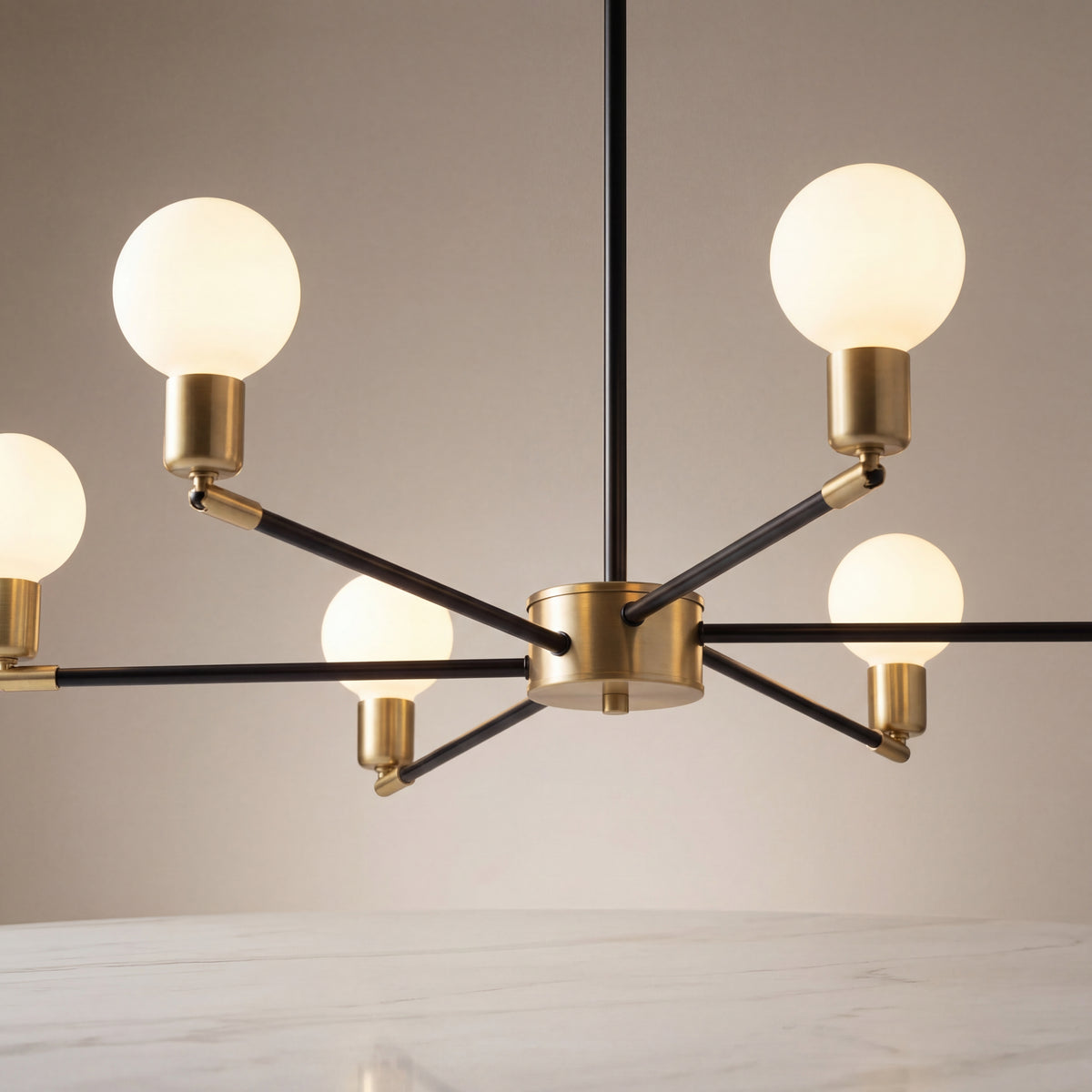 Sputnik Chandelier Mid-Century Modern – Starburst Ceiling Light for Living Room