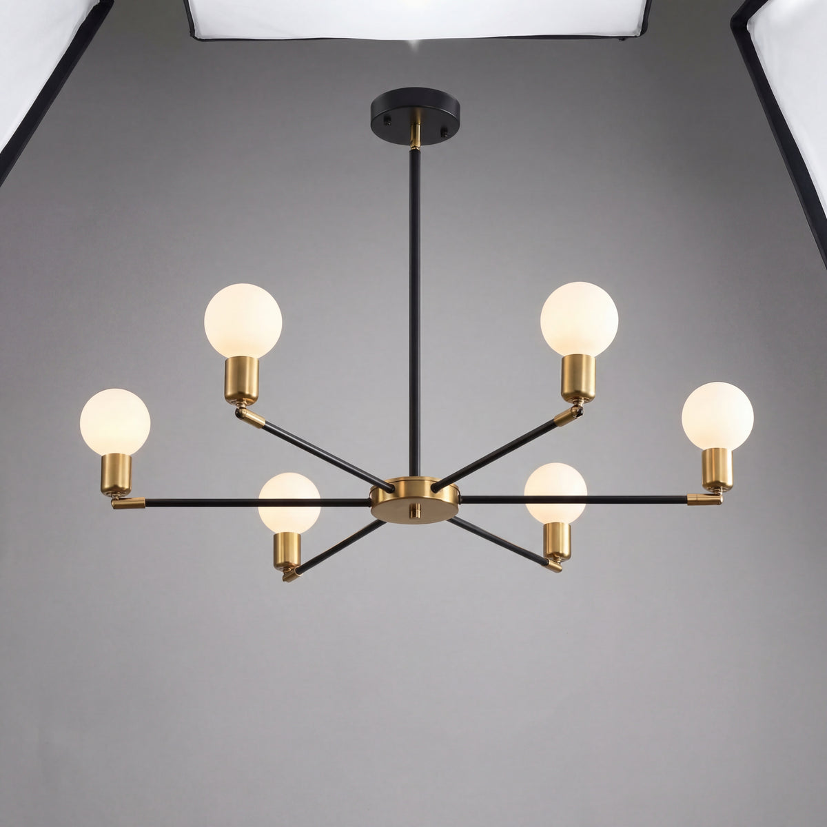 Sputnik Chandelier Mid-Century Modern – Starburst Ceiling Light for Living Room