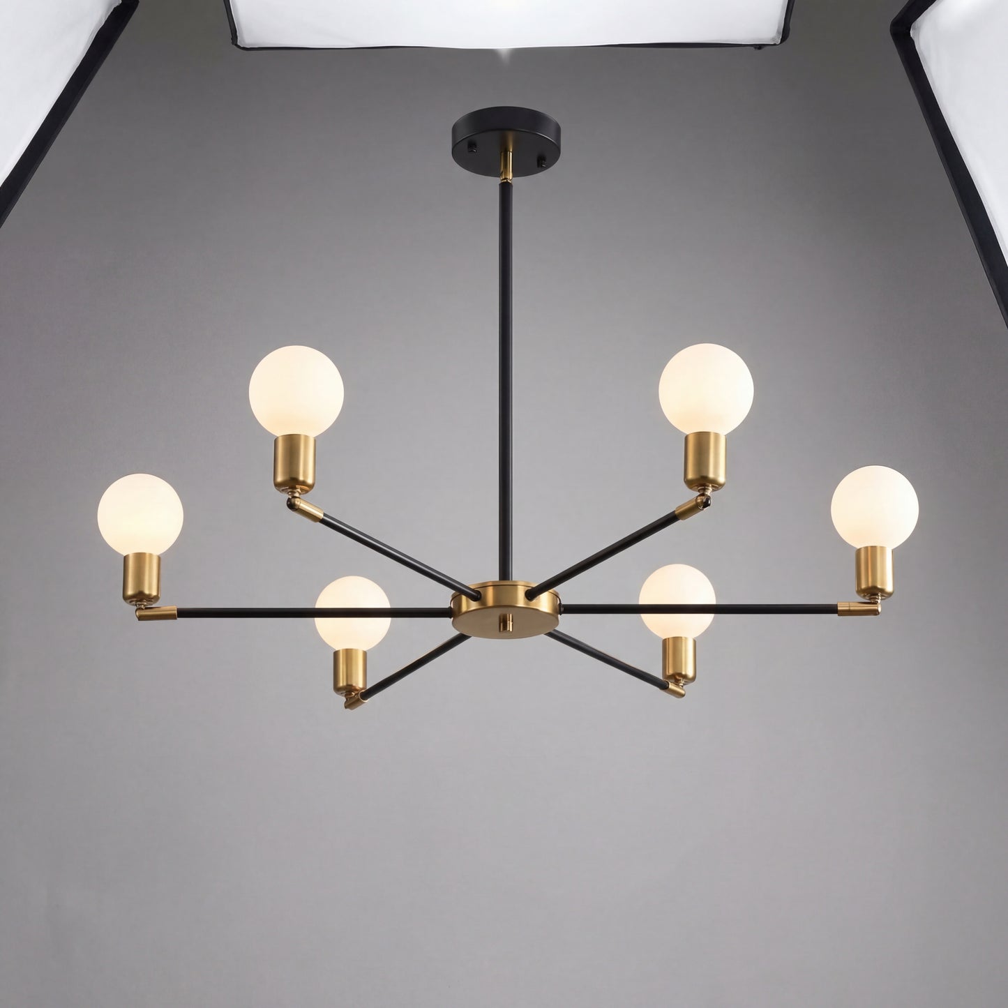 Sputnik Chandelier Mid-Century Modern – Starburst Ceiling Light for Living Room