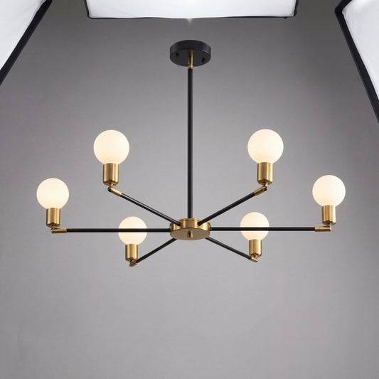 Sputnik Chandelier Mid-Century Modern – Starburst Ceiling Light for Living Room