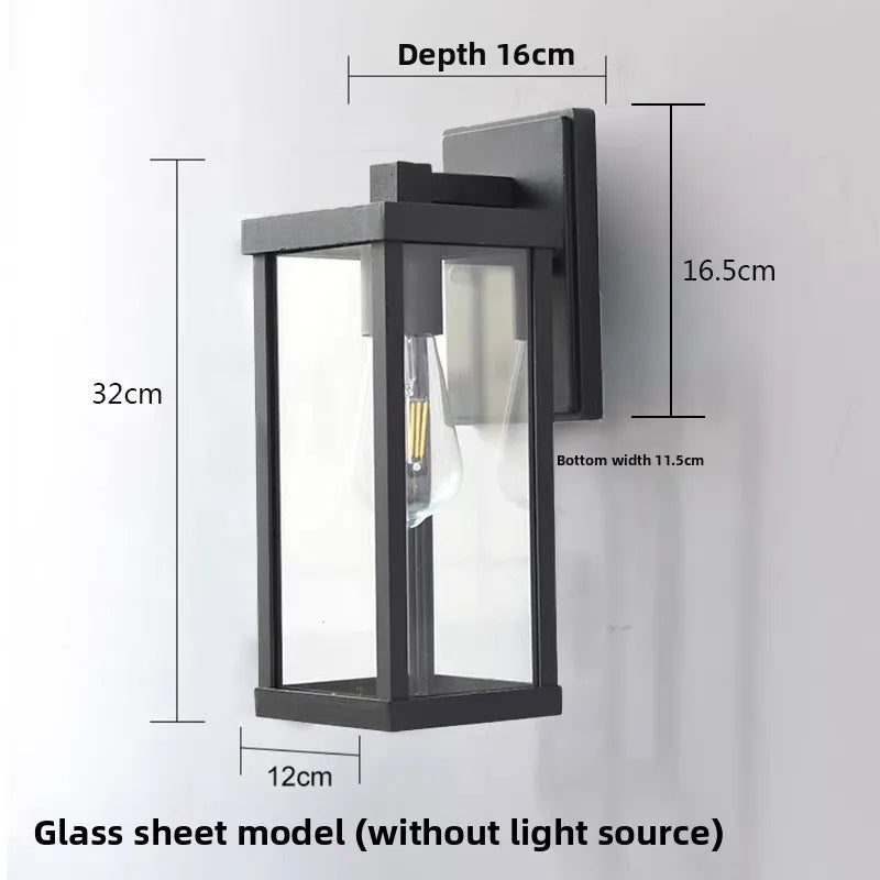 Matte Black Industrial Cage Outdoor Wall Light – IP45 Waterproof Exterior Wall Lamp