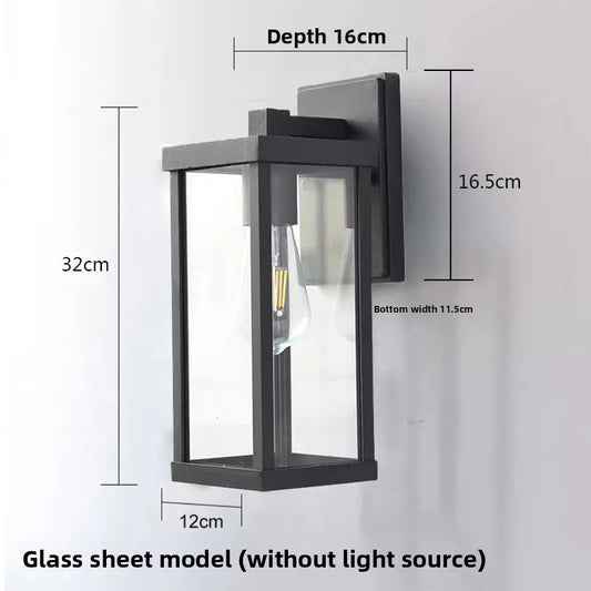 Matte Black Industrial Cage Outdoor Wall Light – IP45 Waterproof Exterior Wall Lamp