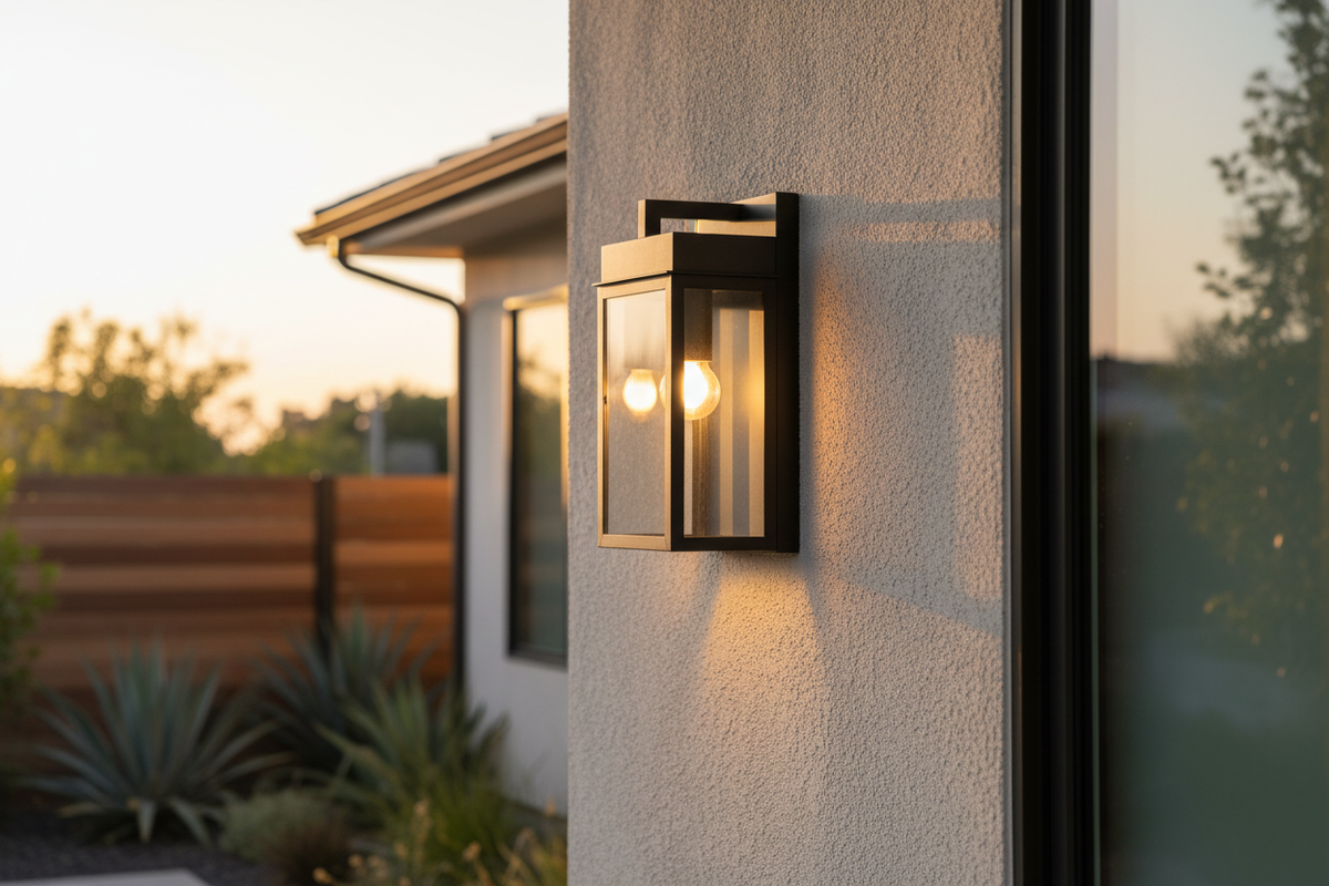 Matte Black Industrial Cage Outdoor Wall Light – IP45 Waterproof Exterior Wall Lamp