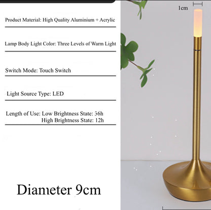 LED Candle Ambient Table Lamp – Flameless Flickering Bedside Lamp for Living Room