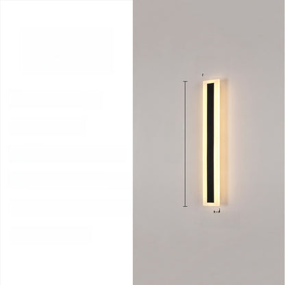 Acrylic Shell LED Strip Wall Light – Modern Waterproof Linear Wall Sconce for Outdoor Courtyards & Gardens