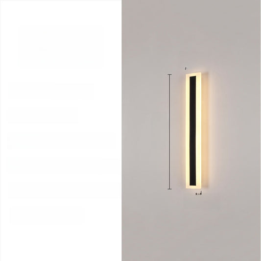 Acrylic Shell LED Strip Wall Light – Modern Waterproof Linear Wall Sconce for Outdoor Courtyards & Gardens