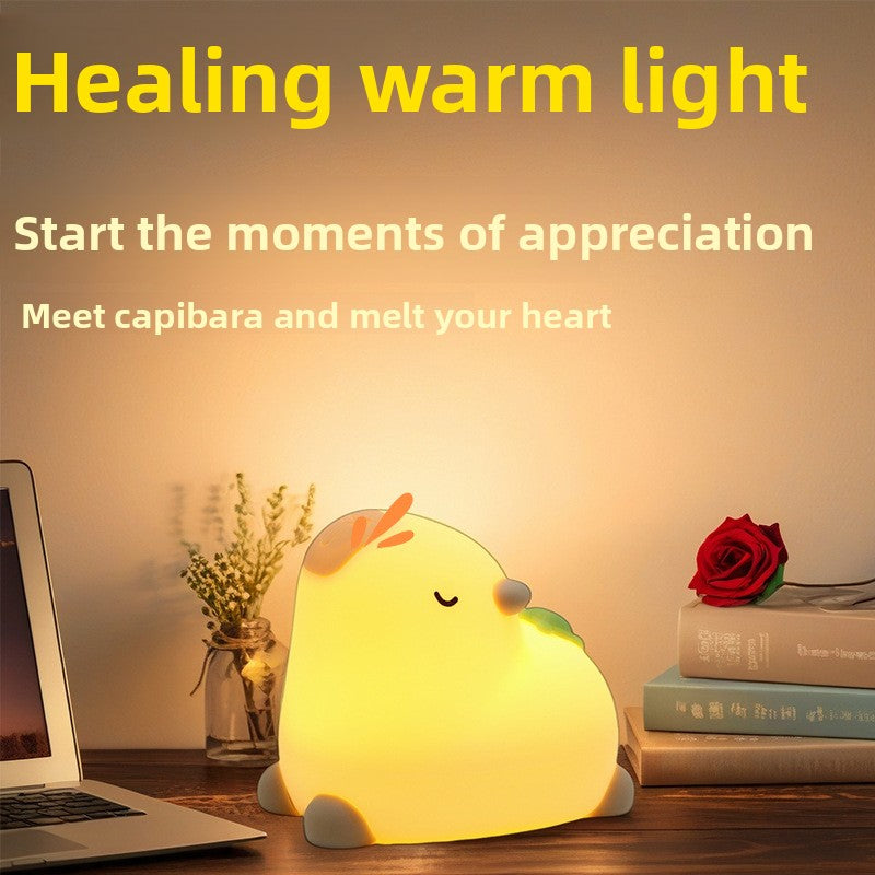 Capybara Silicone Night Light – Cute Animal LED Lamp for Kids Bedroom