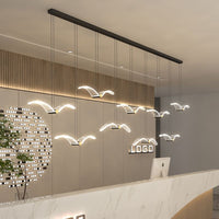 Modern Nordic Seagull Design Acrylic LED Pendant Light – Minimalist Hanging Ceiling Light for Dining Room & Kitchen