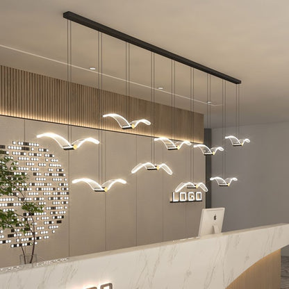 Modern Nordic Seagull Design Acrylic LED Pendant Light – Minimalist Hanging Ceiling Light for Dining Room & Kitchen