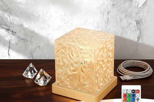Starry Sky Projector Table Lamp – Galaxy Atmosphere LED Bedside Lamp for Bedroom