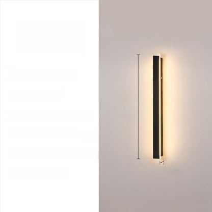 Acrylic Shell LED Strip Wall Light – Modern Waterproof Linear Wall Sconce for Outdoor Courtyards & Gardens
