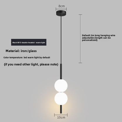 Minimalist Globe Pendant Light – Frosted Glass Ball Hanging Lamp for Living Room