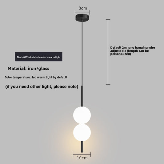 Minimalist Globe Pendant Light – Frosted Glass Ball Hanging Lamp for Living Room