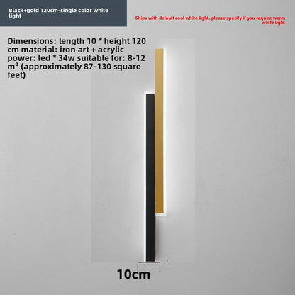 Slim Strip LED Wall Light – Minimalist Indoor Wall Sconce for Bedroom & Living Room